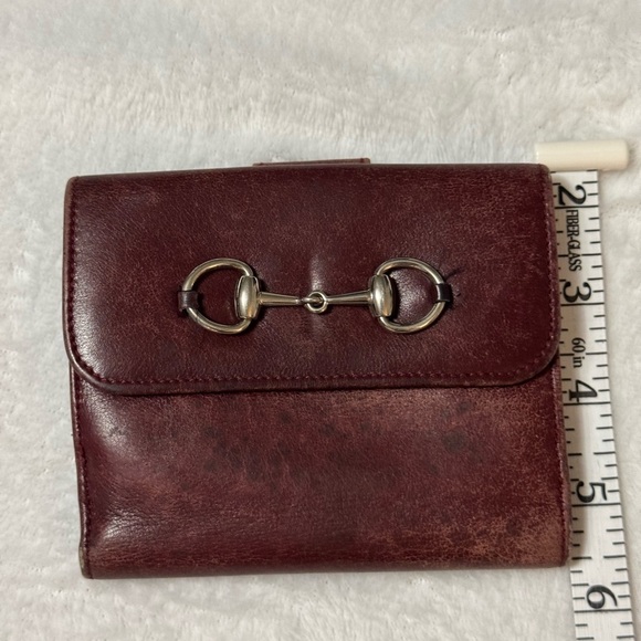 Gucci Burgundy Leather Wallet with Silver horse bit hardware - Picture 3 of 14